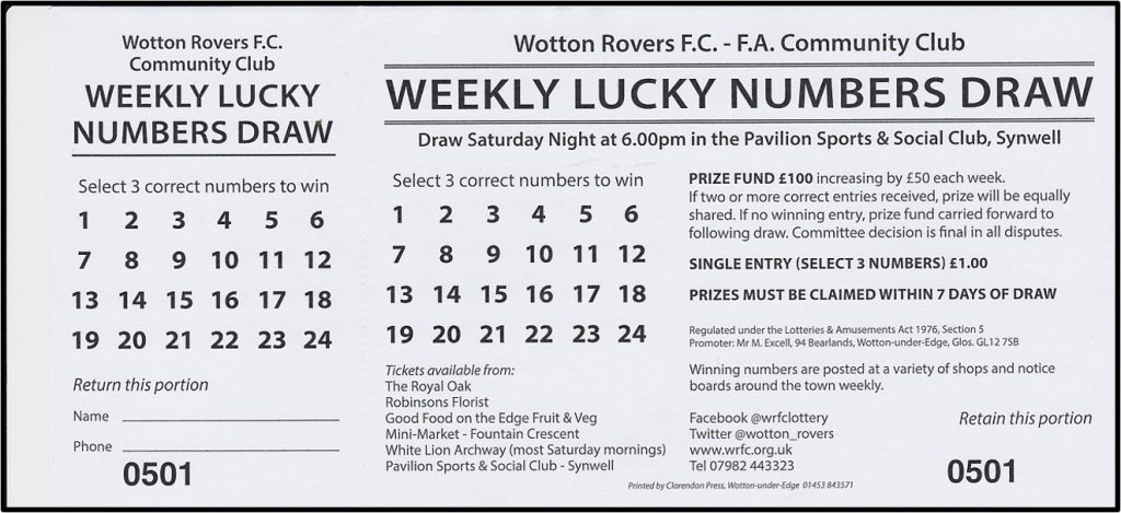 Lucky Numbers Lottery Ticket